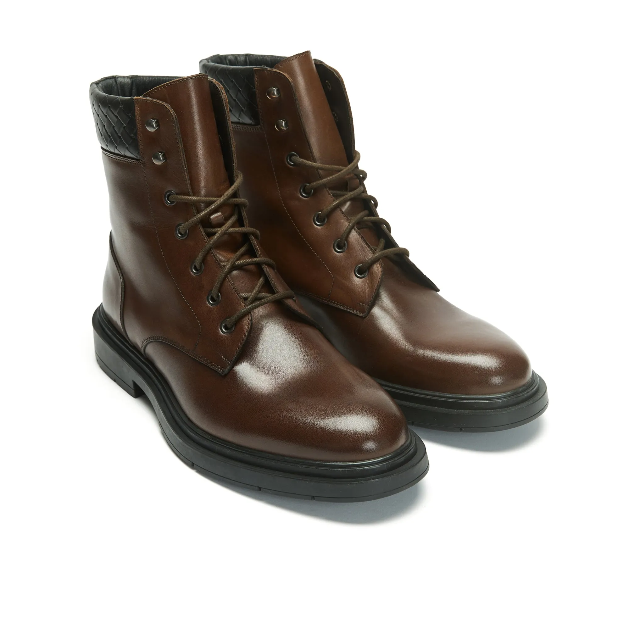 Derby ankle boot mahogany brown