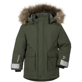 Didriksons Kids' Kure Parka 4 Deep Green | Buy Didriksons Kids' Kure Parka 4 Deep Green here | Outnorth