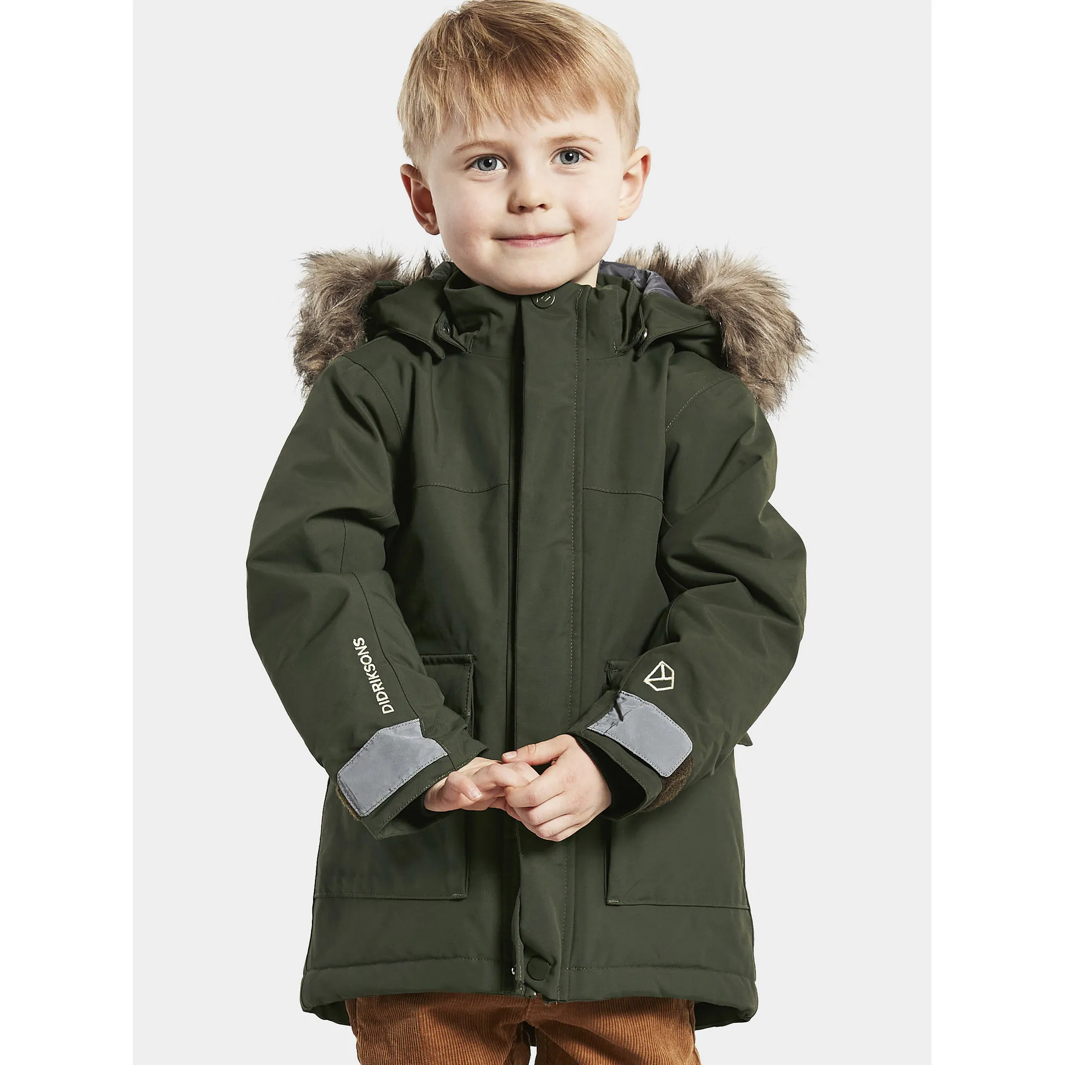 Didriksons Kids' Kure Parka 4 Deep Green | Buy Didriksons Kids' Kure Parka 4 Deep Green here | Outnorth