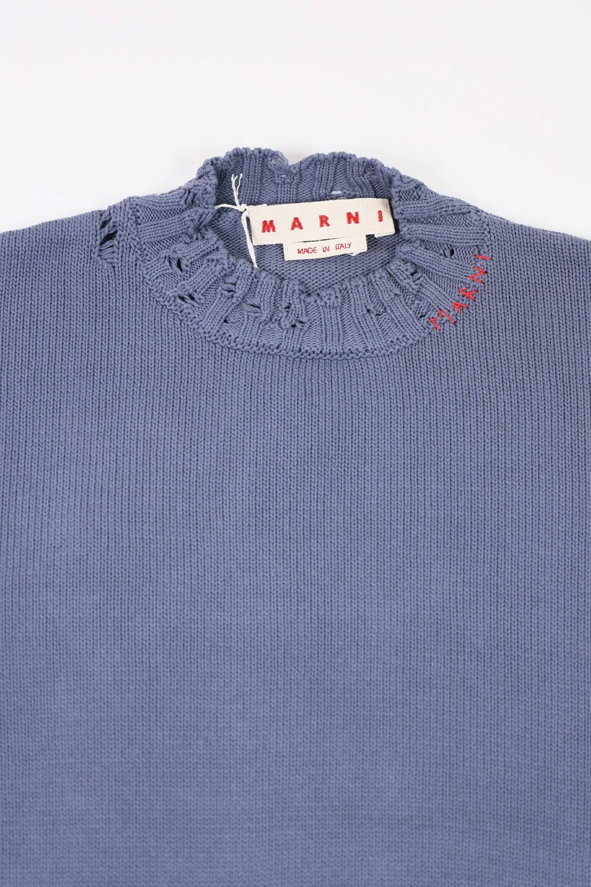 Dishevelled Cotton Sweater - Steel