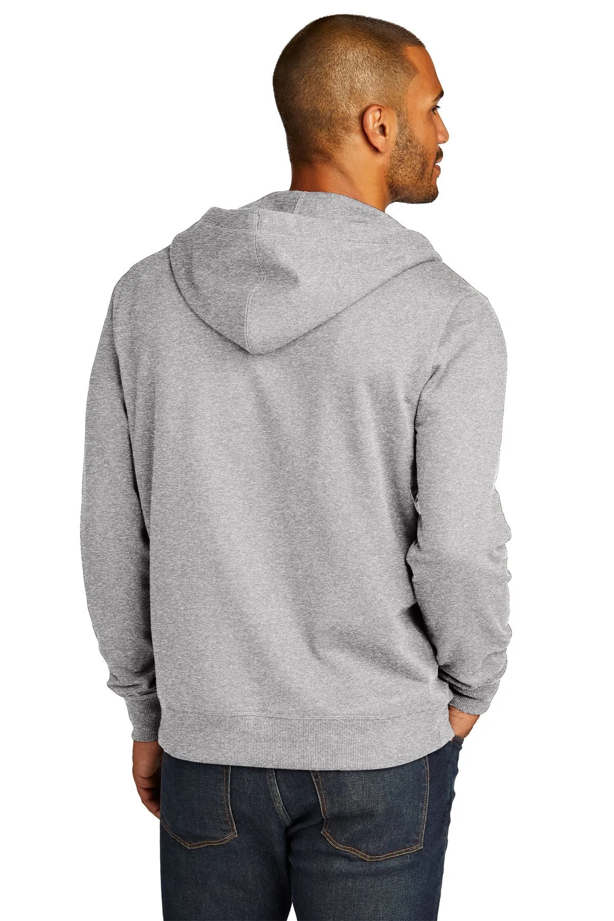 District Full-Zip Hoodie, Light Heather Grey [Coinbase]