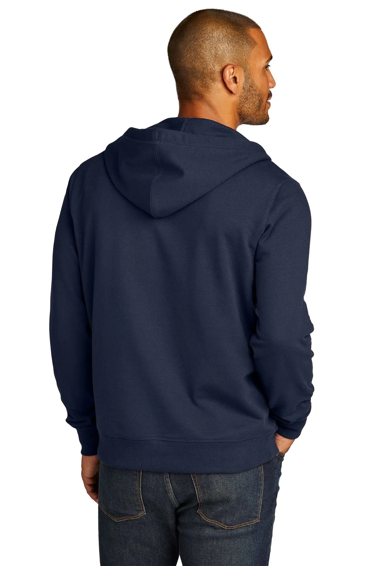 District Full-Zip Hoodie, True Navy [Coinbase]