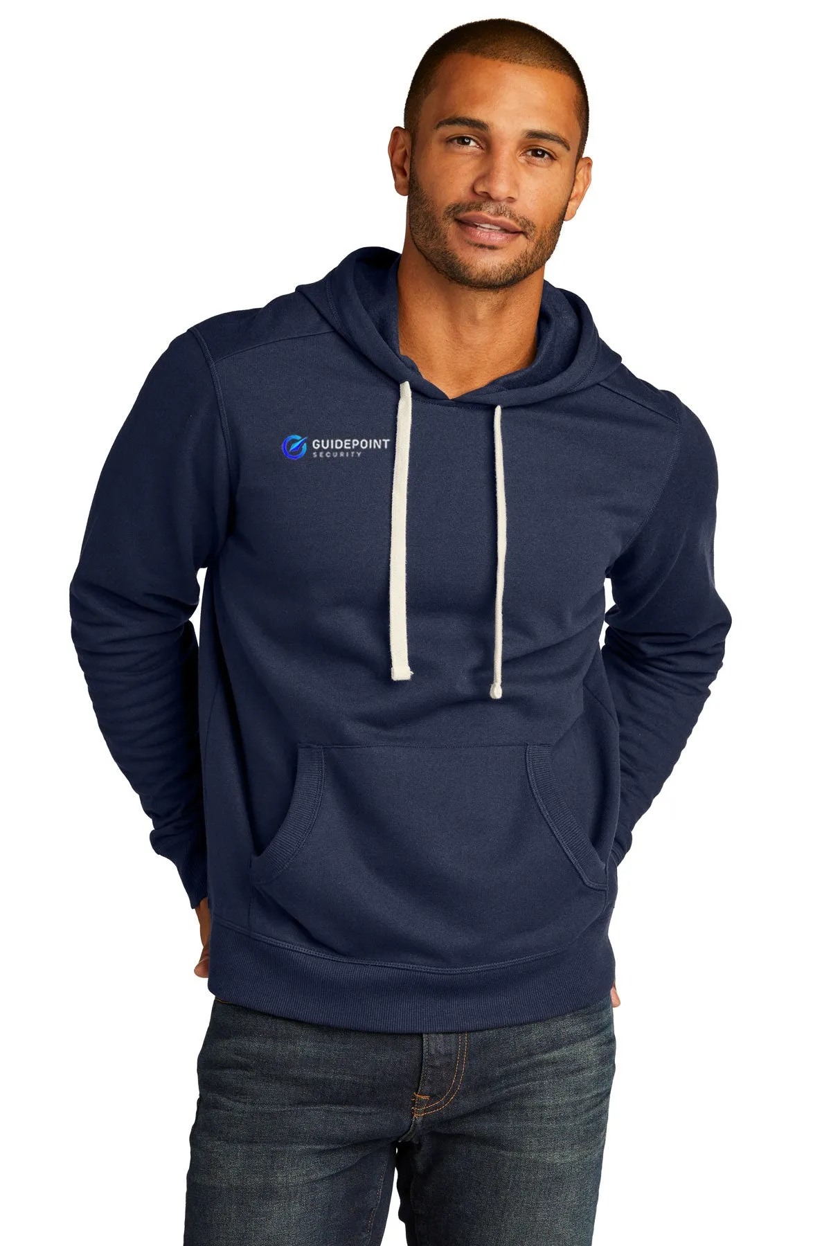 District Men's Fleece Hoodie, True Navy [GuidePoint Security]