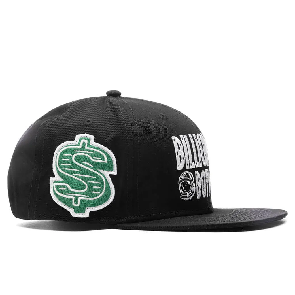 Dollar Snapback Hat - Black