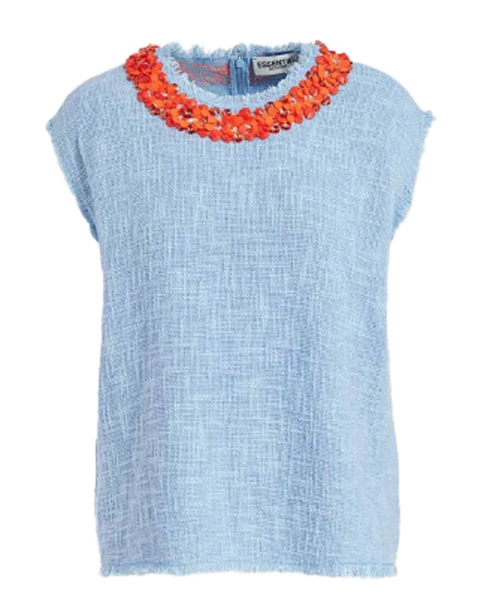 Feeling Blue Field Embellished Top