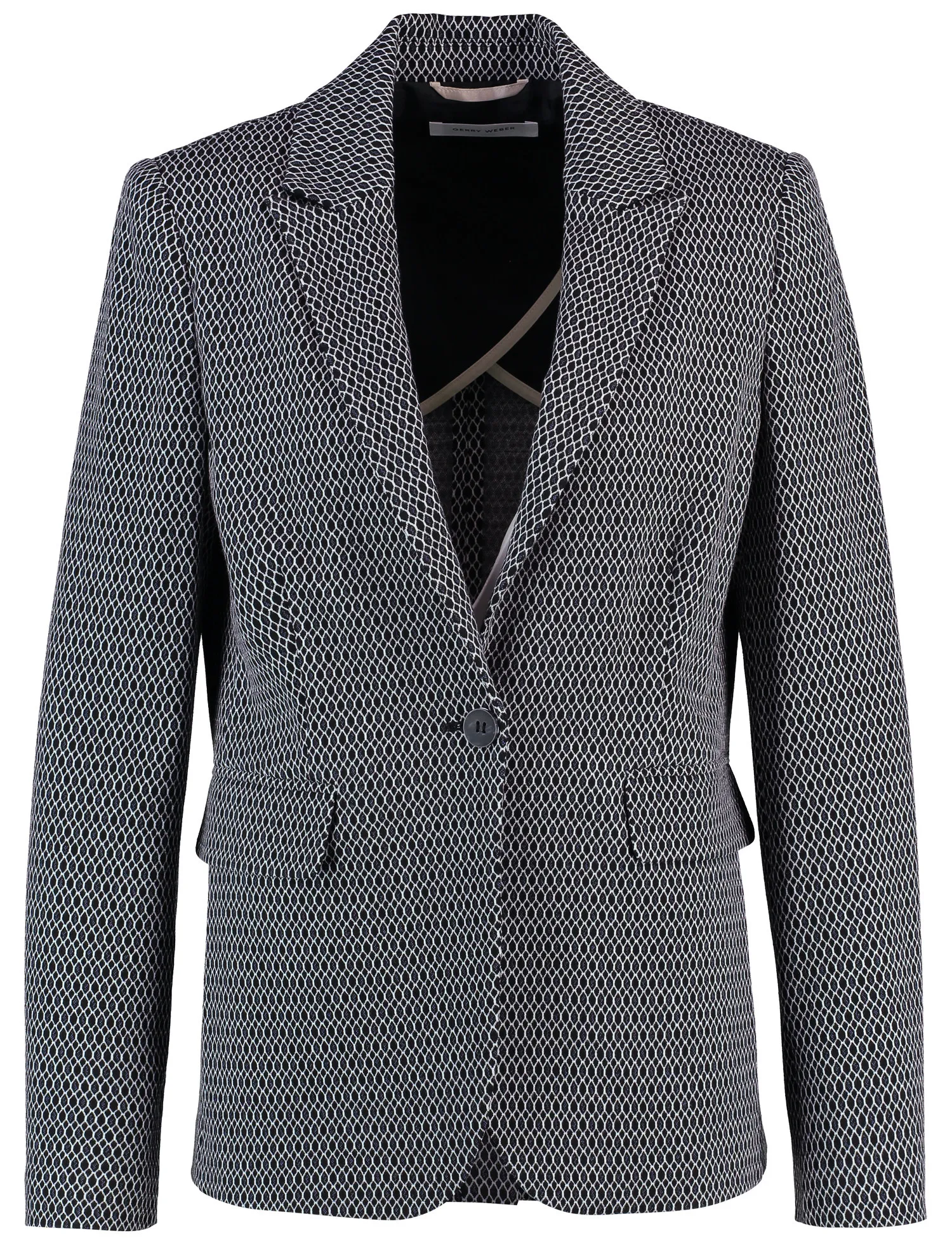 Fitted blazer made of jacquard