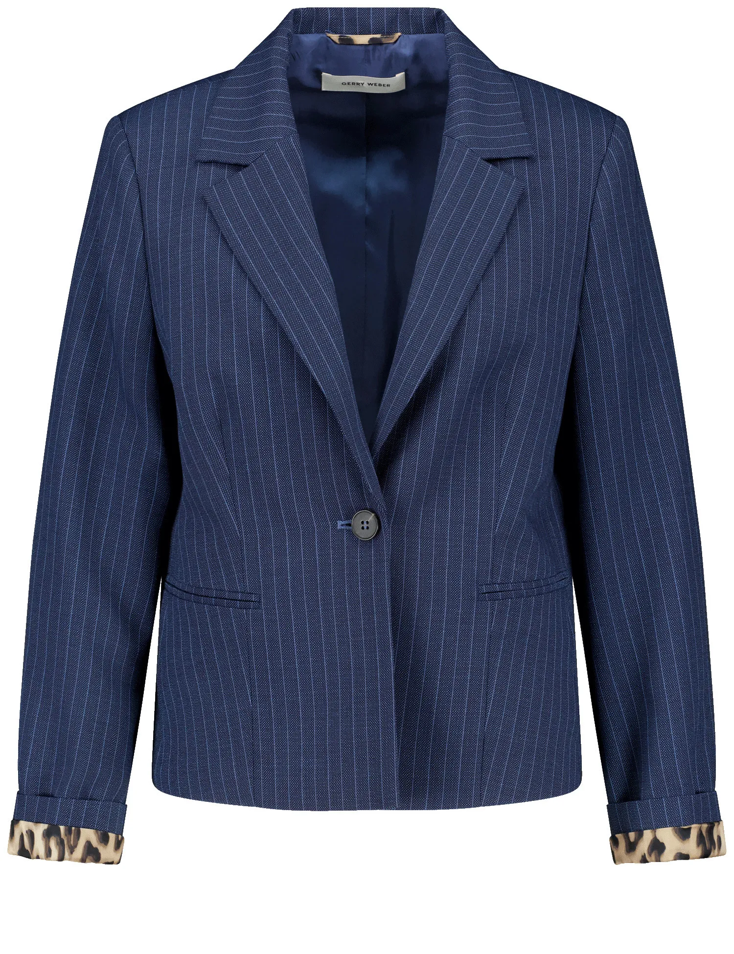 Fitted blazer with thin stripes