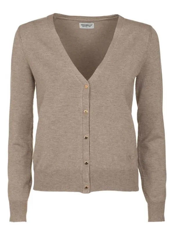 Fred Mello Maglia cardigan – fw22W02mk – Taupe