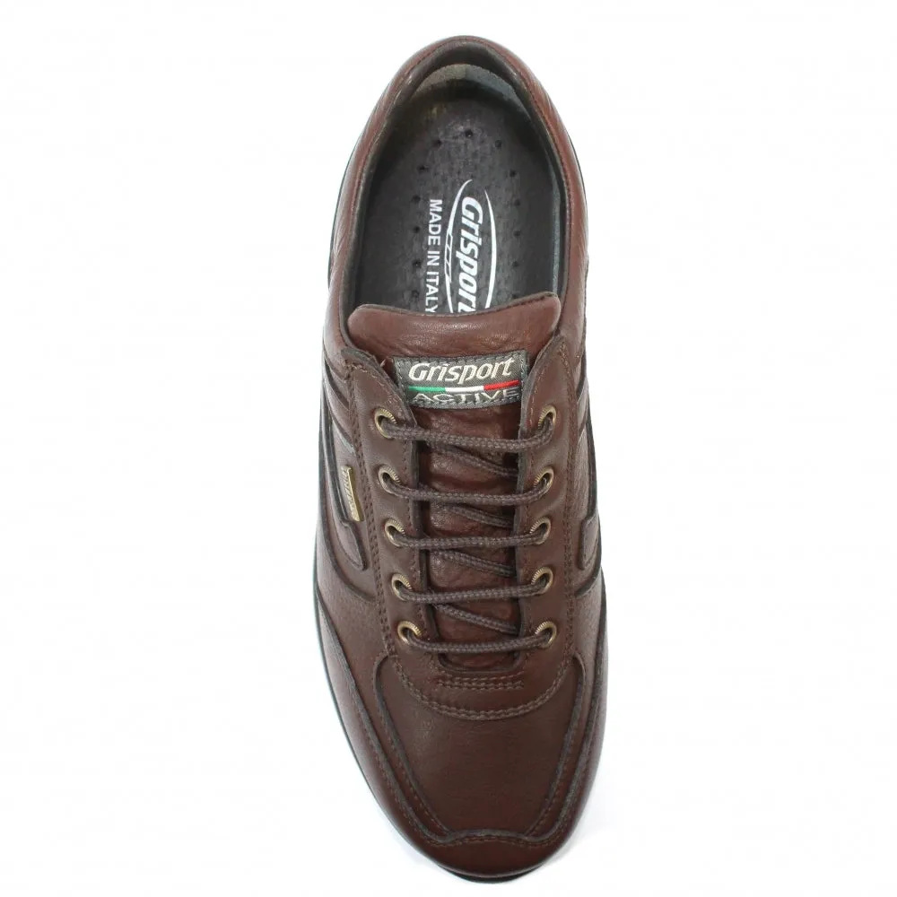 Grisport Airwalker Brown Shoes Leather Walking Shoe Water Resistant Comfort