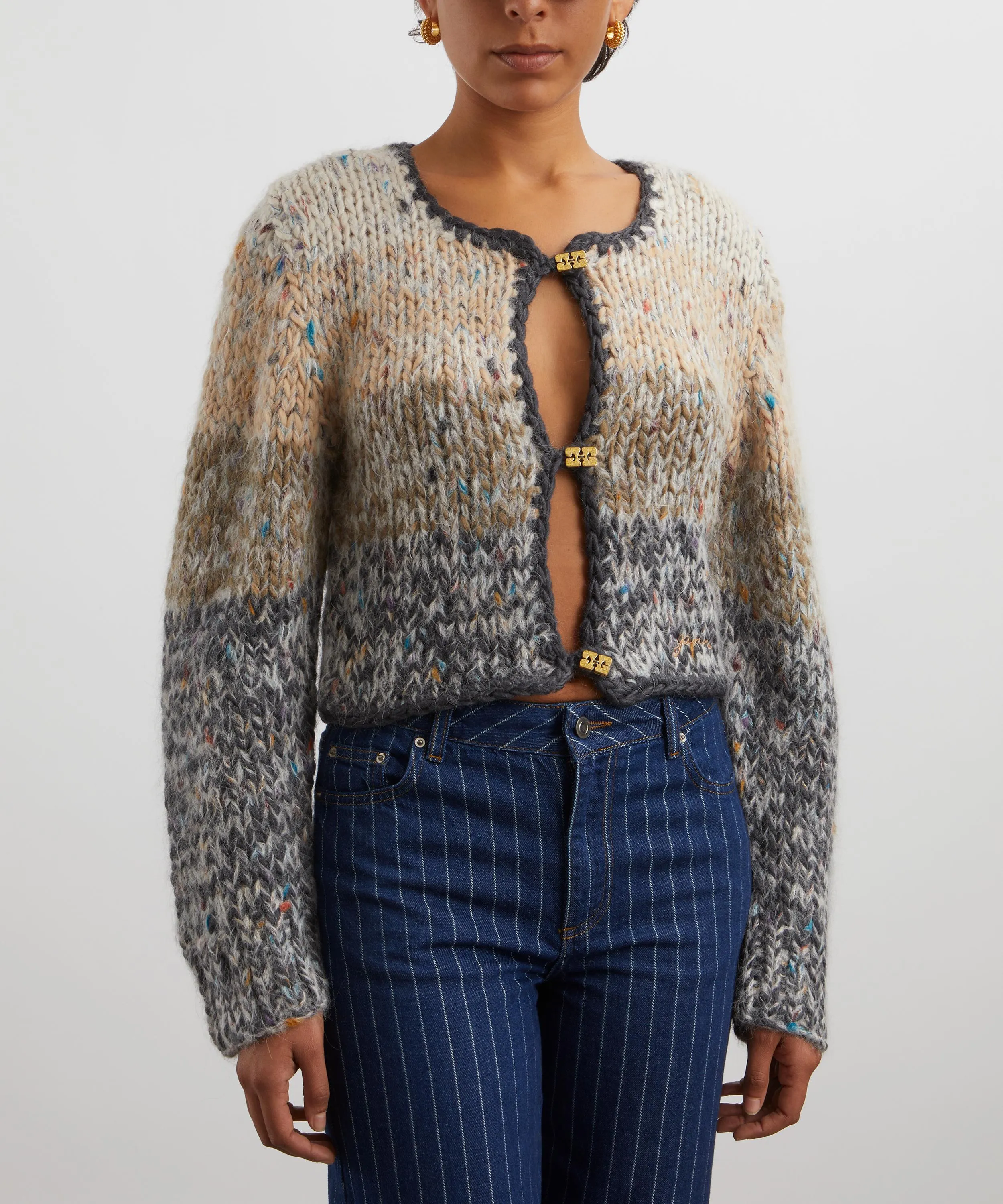 Hand-Knit Crop Cardigan