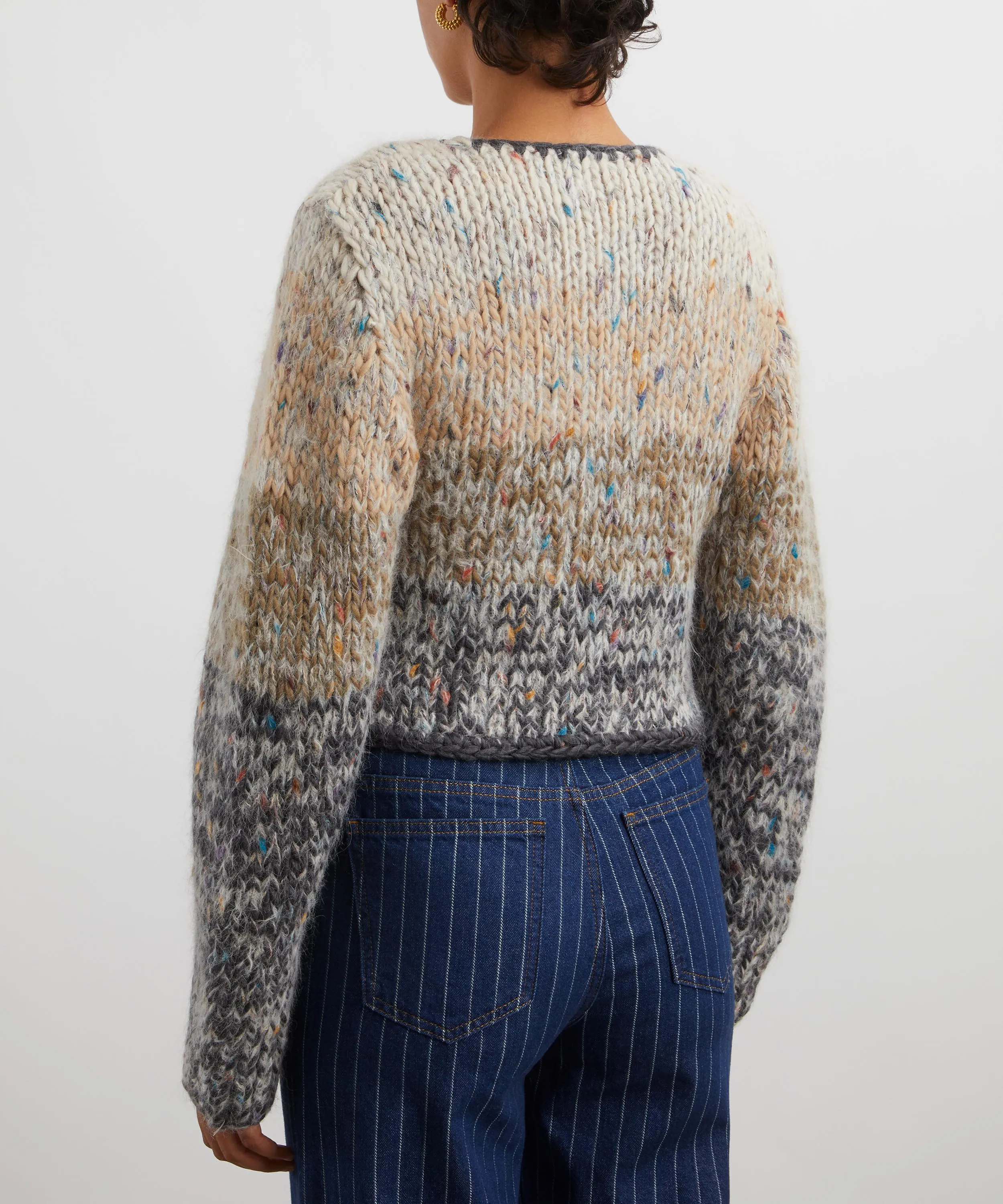 Hand-Knit Crop Cardigan