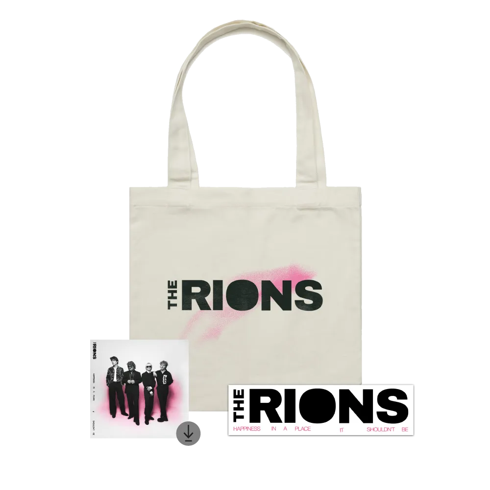 Happiness EP Cream Tote Bag, Sticker + Digital Download Pre-Order