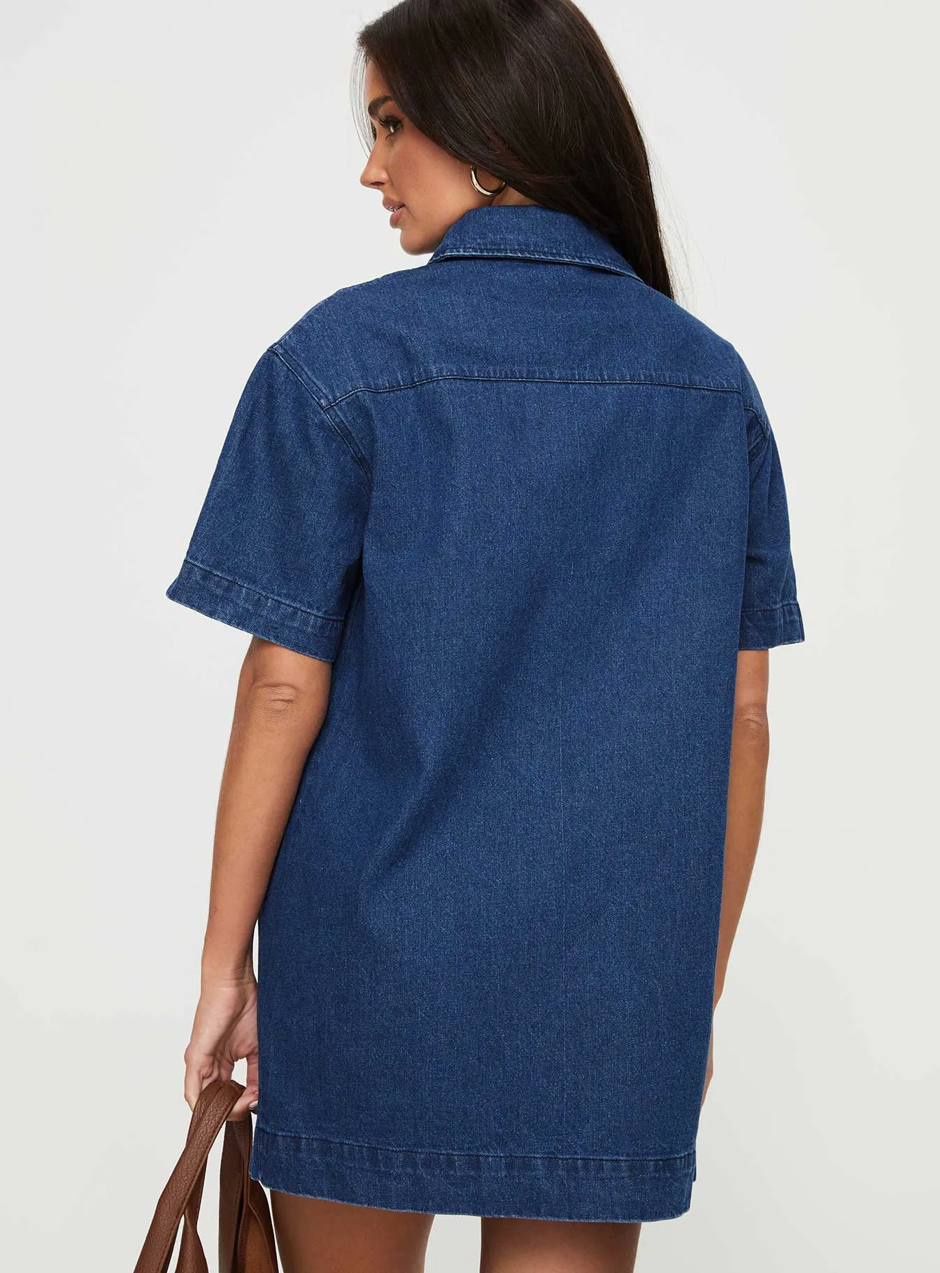 Haun Denim Mini Dress Dark Wash