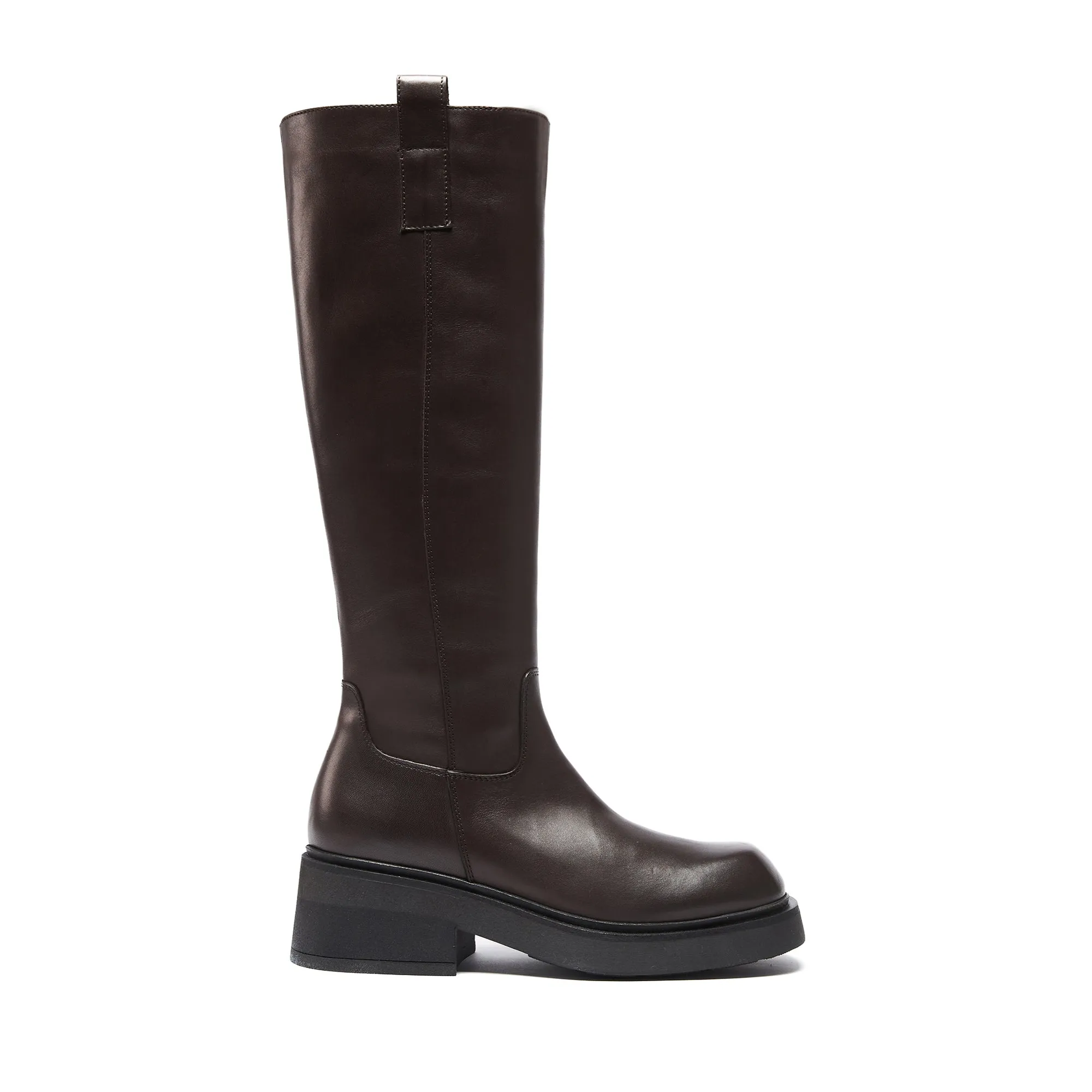 High boot dark brown