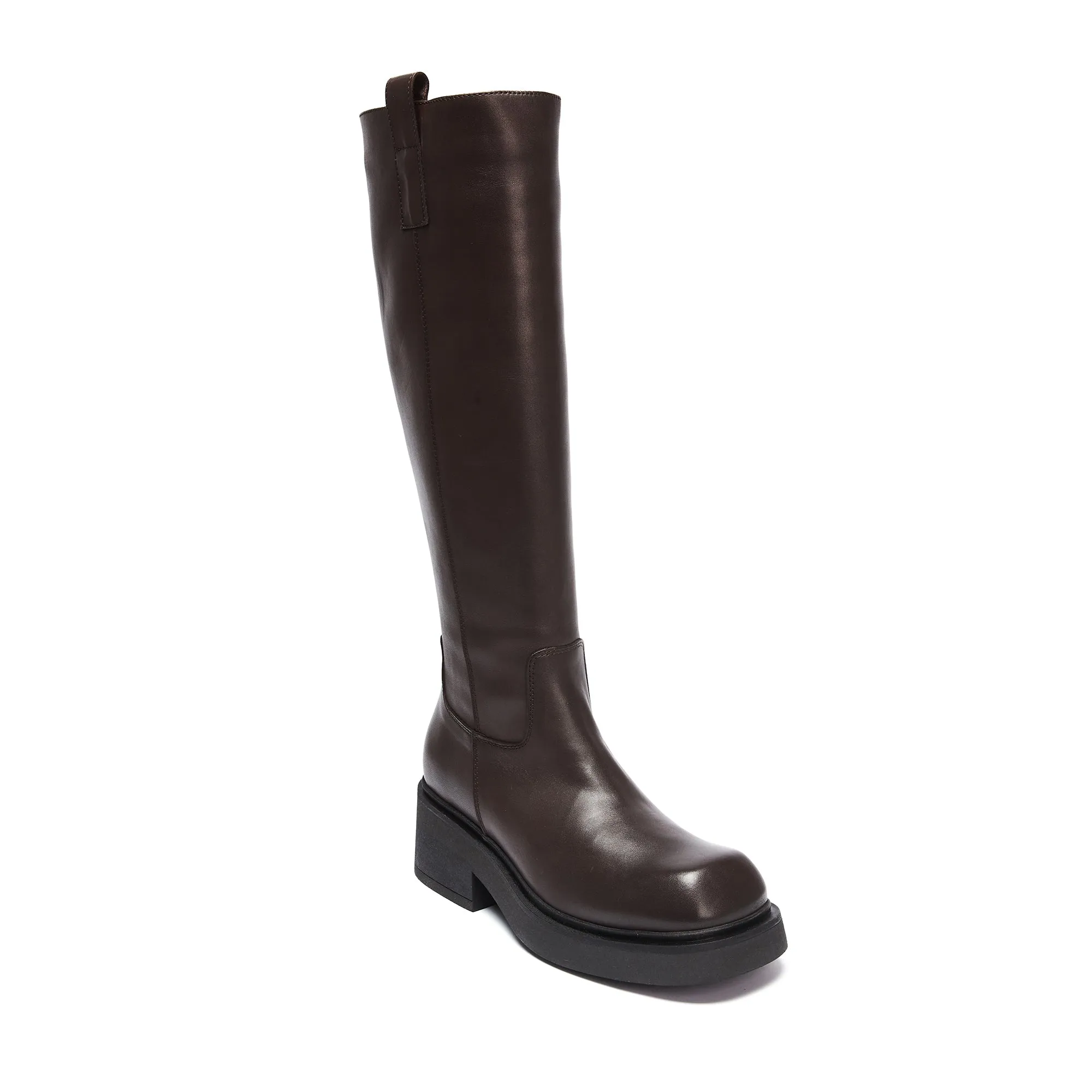 High boot dark brown