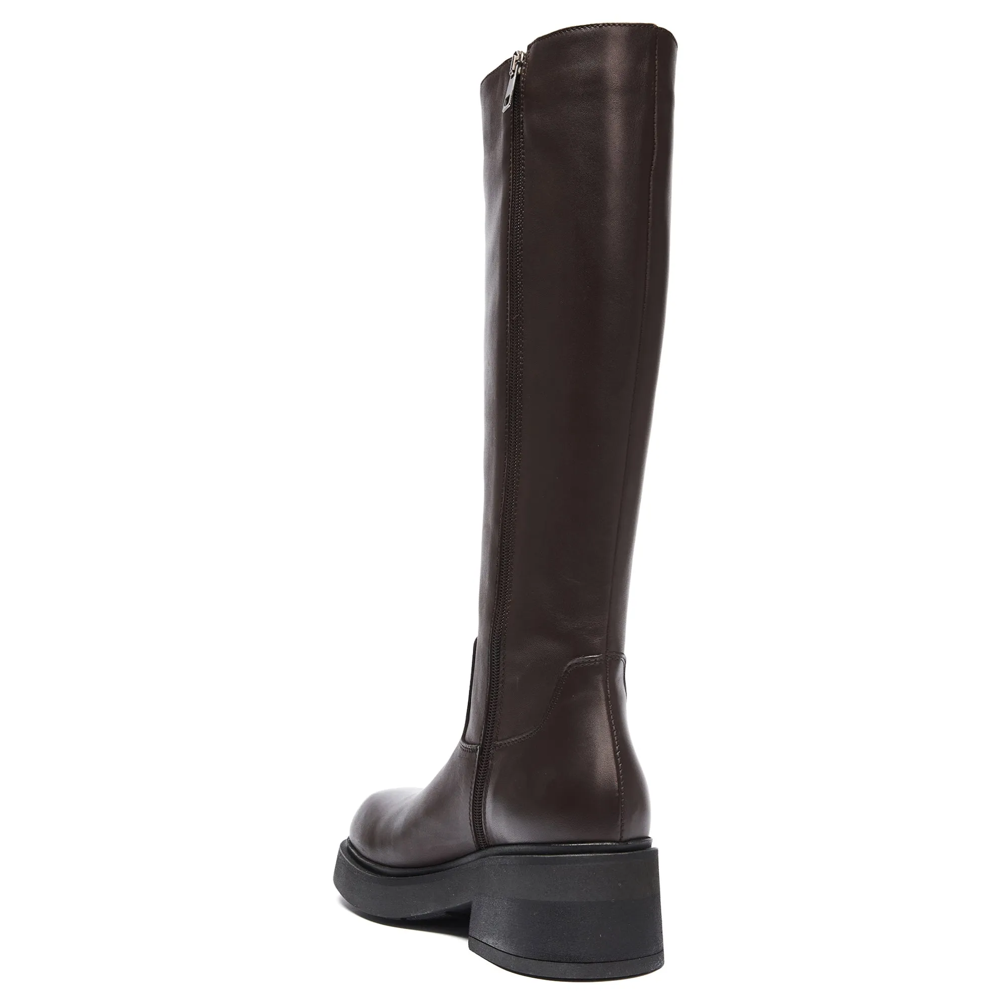 High boot dark brown