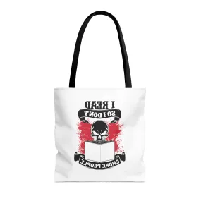 I Read So I Don't Choke People Canvas Tote Bag