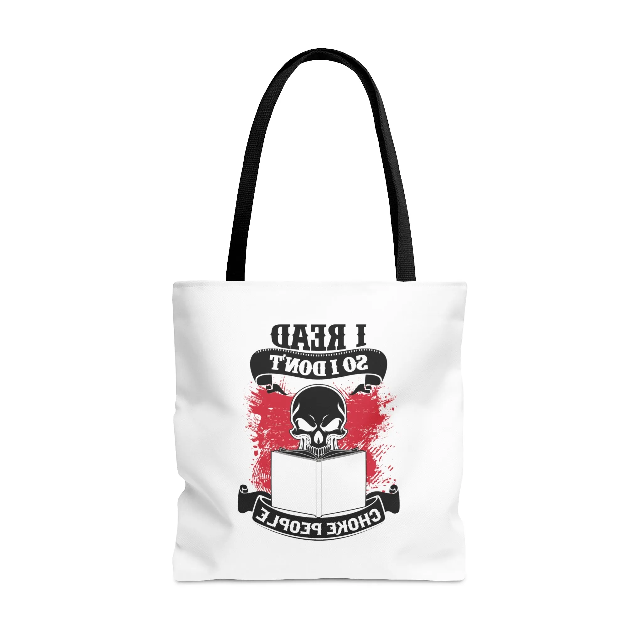 I Read So I Don't Choke People Canvas Tote Bag