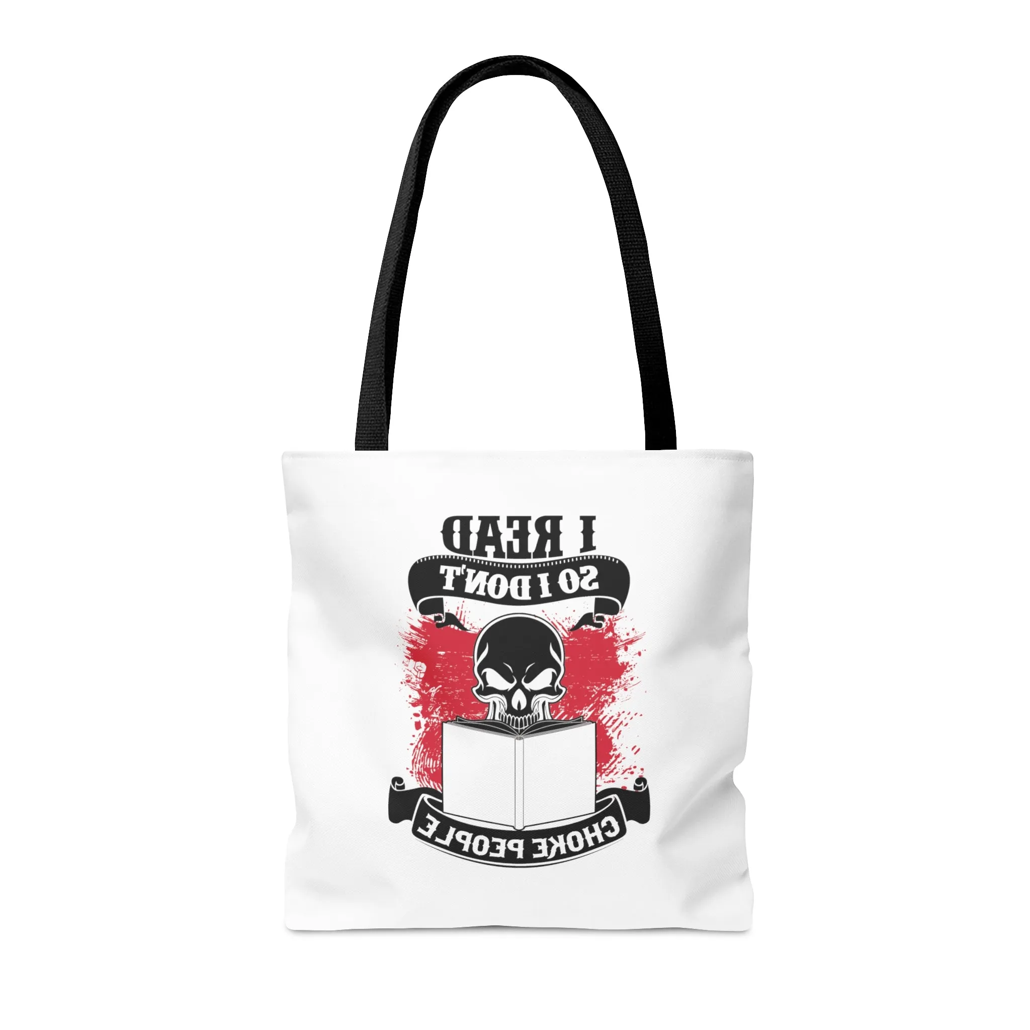 I Read So I Don't Choke People Canvas Tote Bag