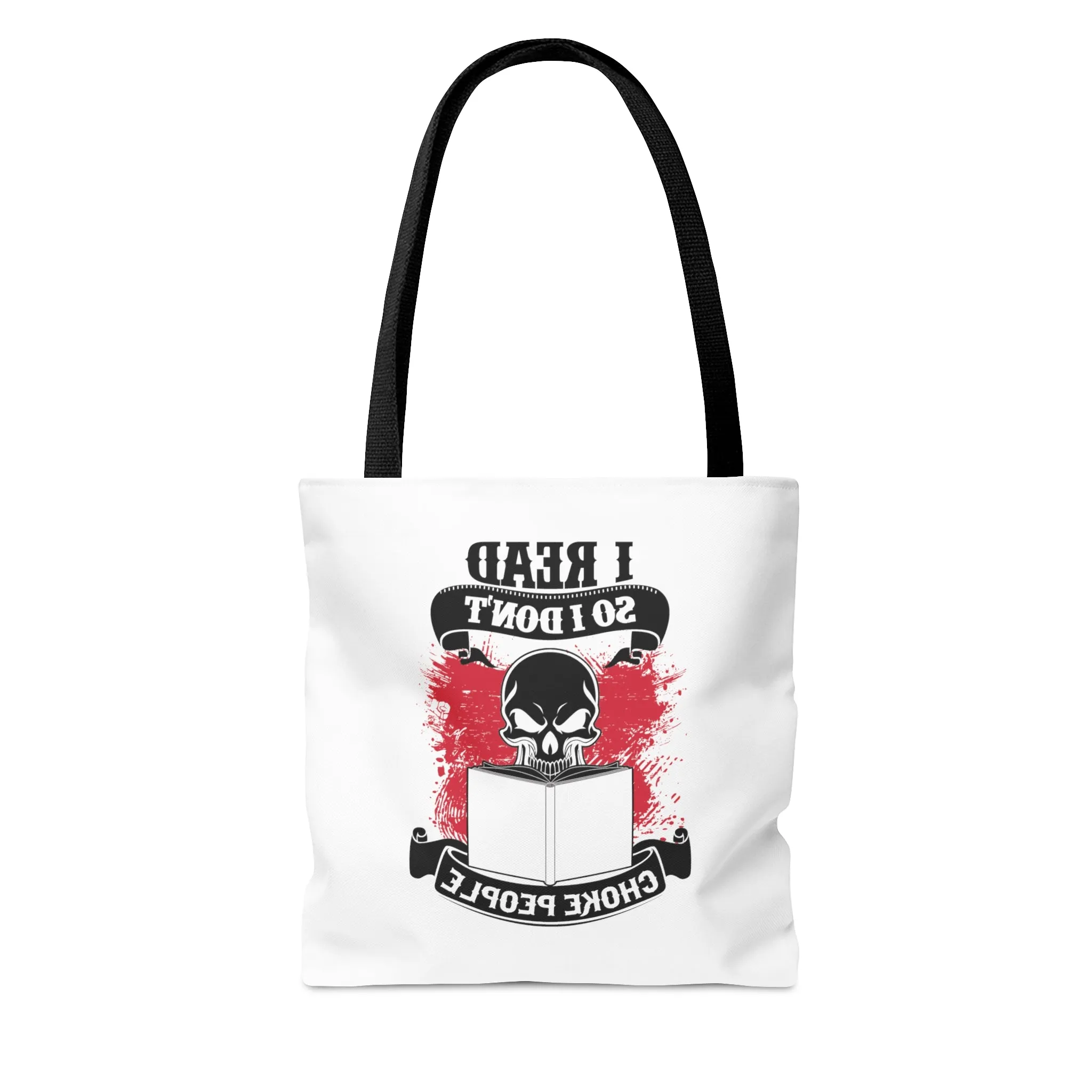 I Read So I Don't Choke People Canvas Tote Bag