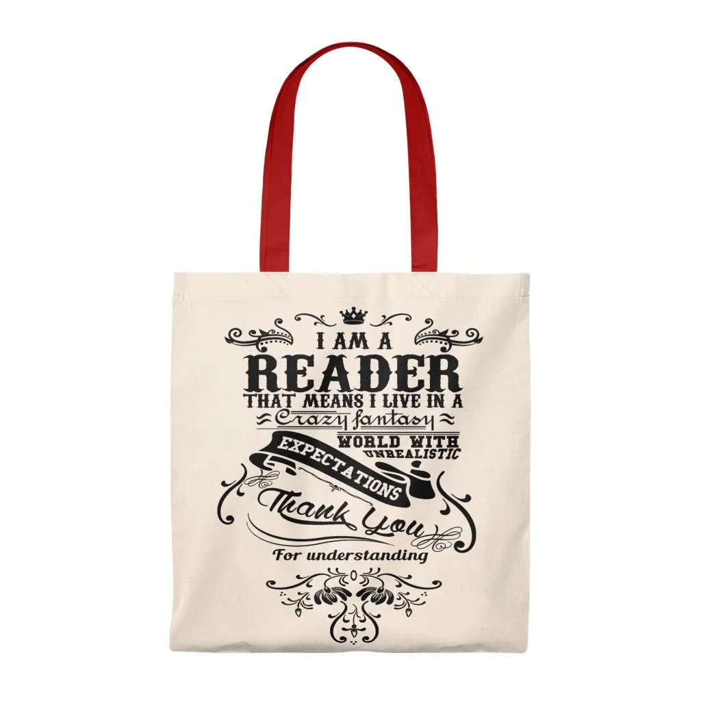 I'm A Reader Canvas Tote Bag - Vintage style