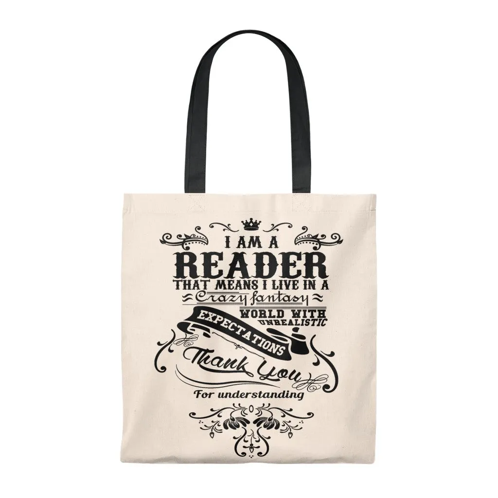 I'm A Reader Canvas Tote Bag - Vintage style