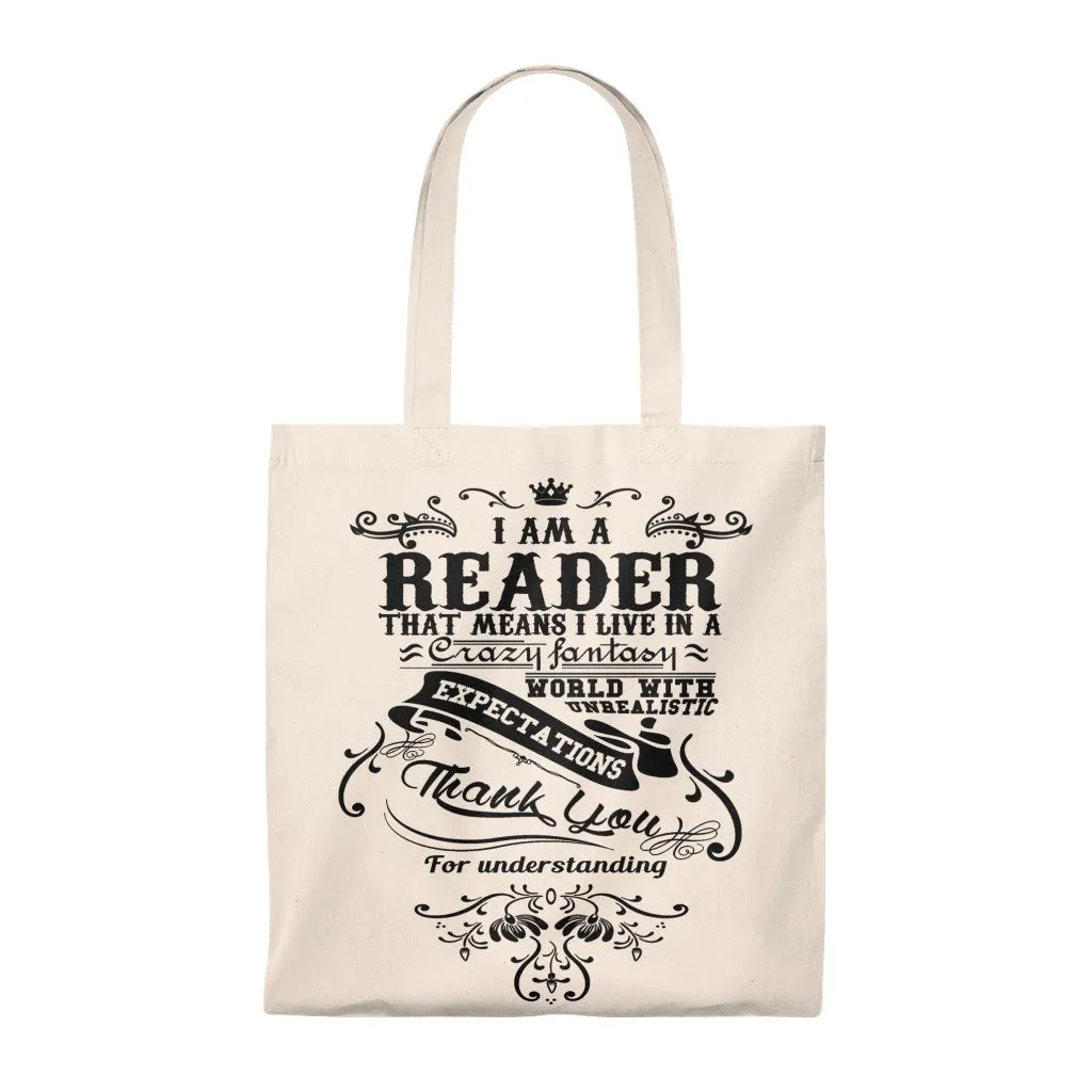 I'm A Reader Canvas Tote Bag - Vintage style