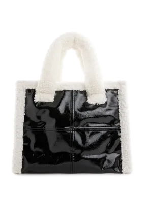 In Printemps Paris  Patent tote bag - Black