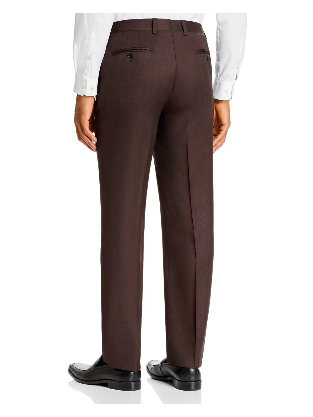 JACK VICTOR Mens Whipcord Brown Regular Fit Suit Separate Pants