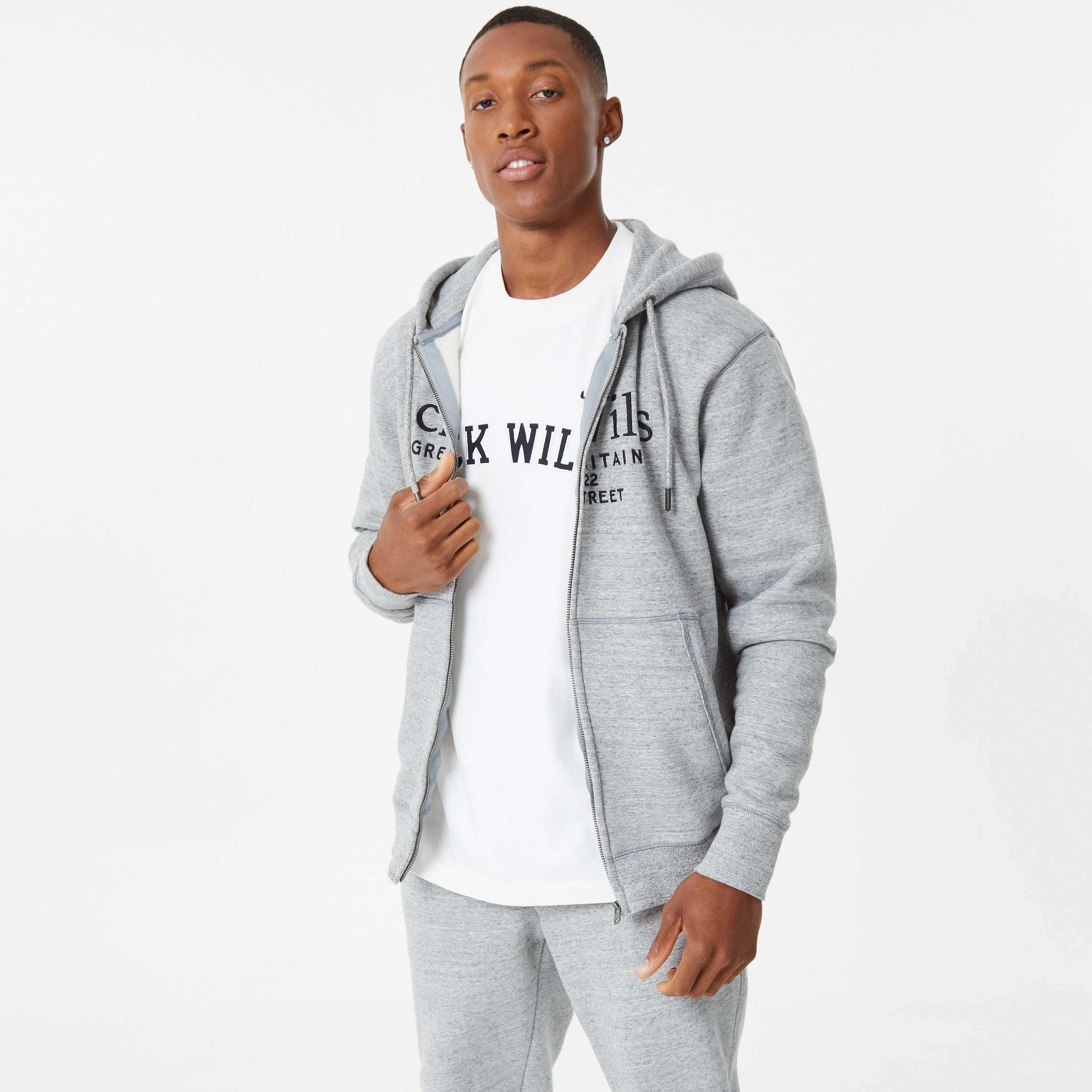 Jack Wills Pinebrook Graphic Zip Hoodie