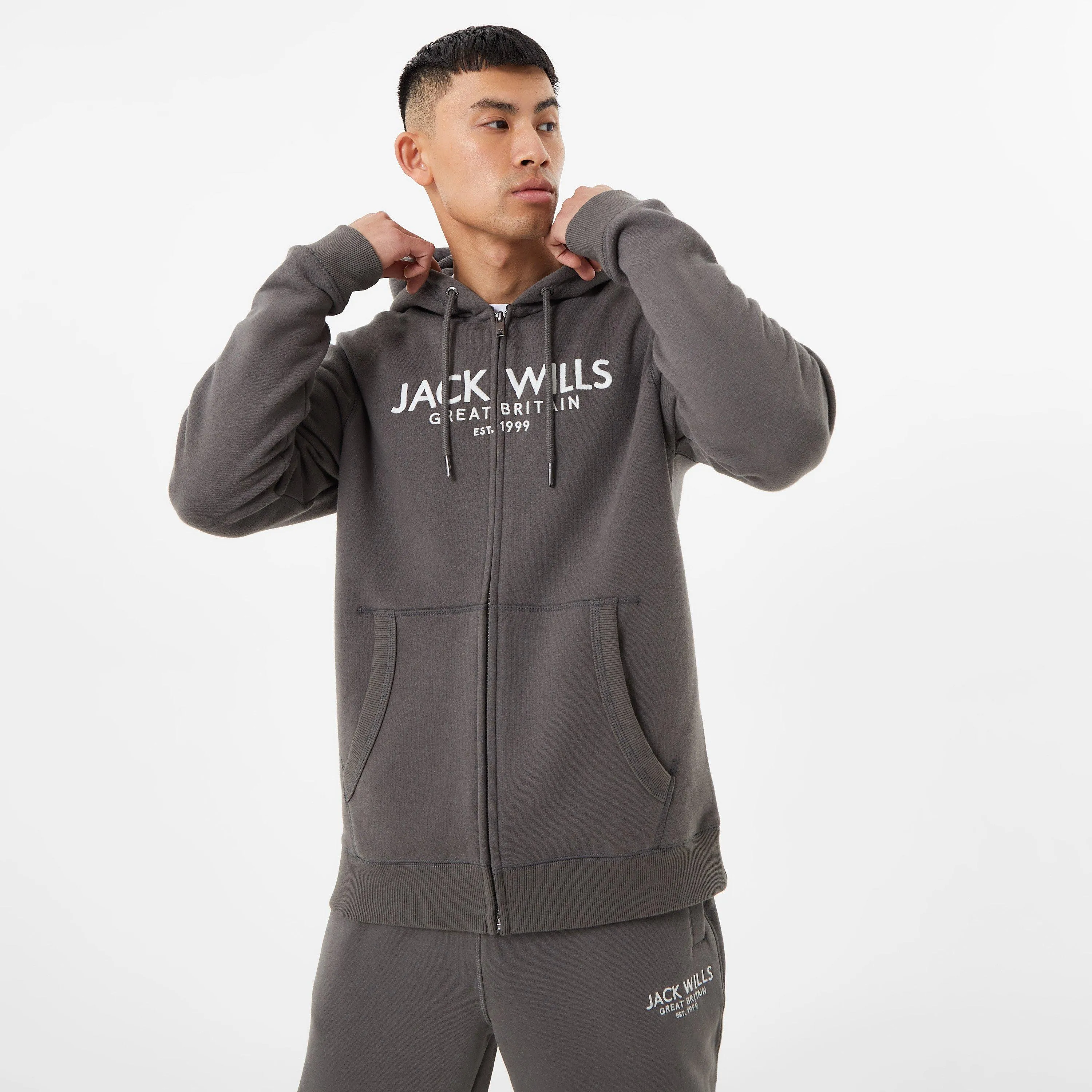 Jack Wills Pinebrook Graphic Zip Hoodie