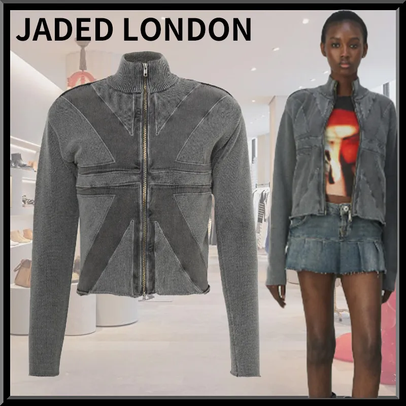 JADED LONDON  |Union Jack mark Street Style Cotton Cardigans