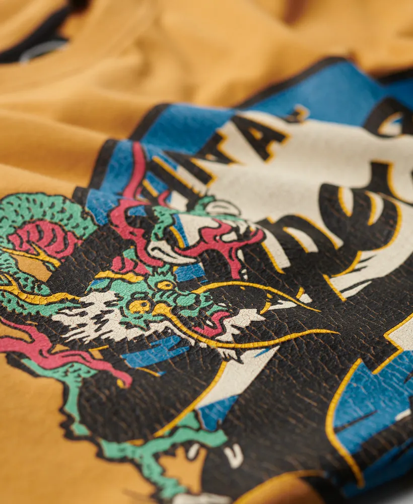 Japanese Vintage Logo Graphic T-Shirt | Turmeric Tan