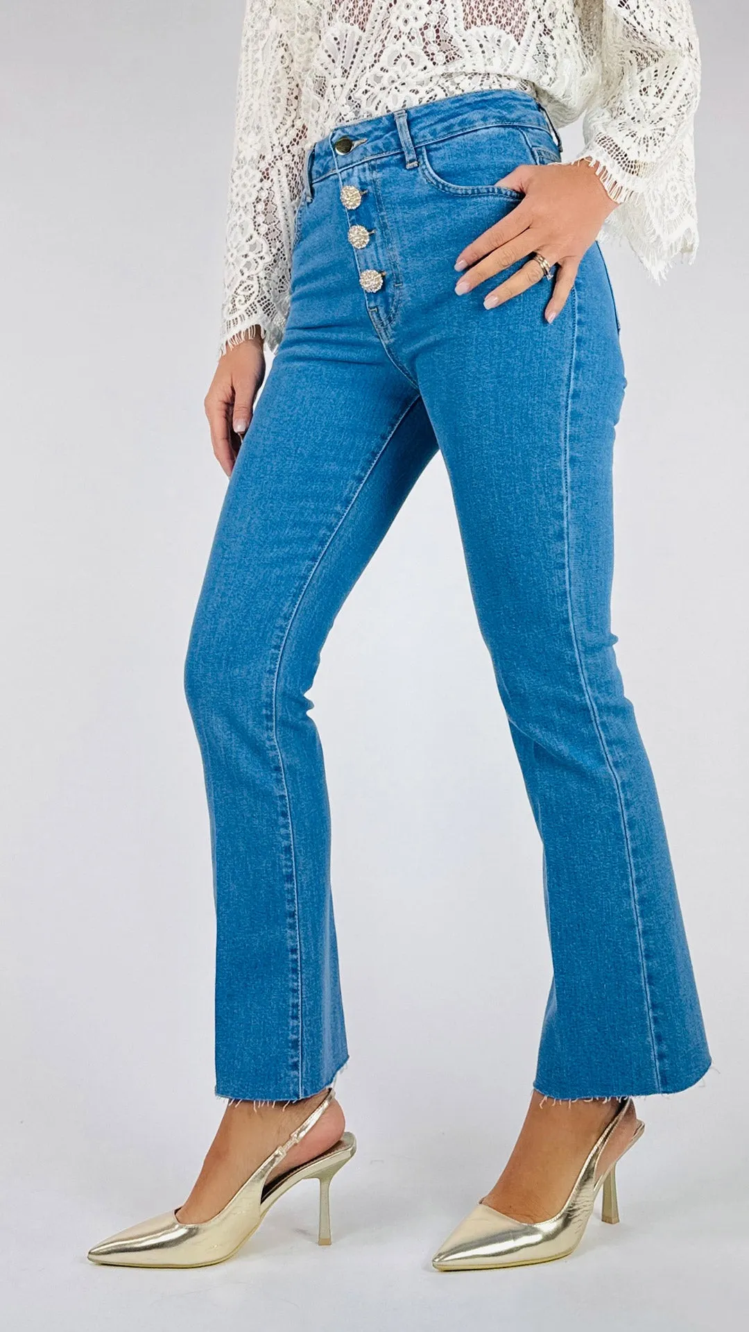 Jeans gioiello zampetta