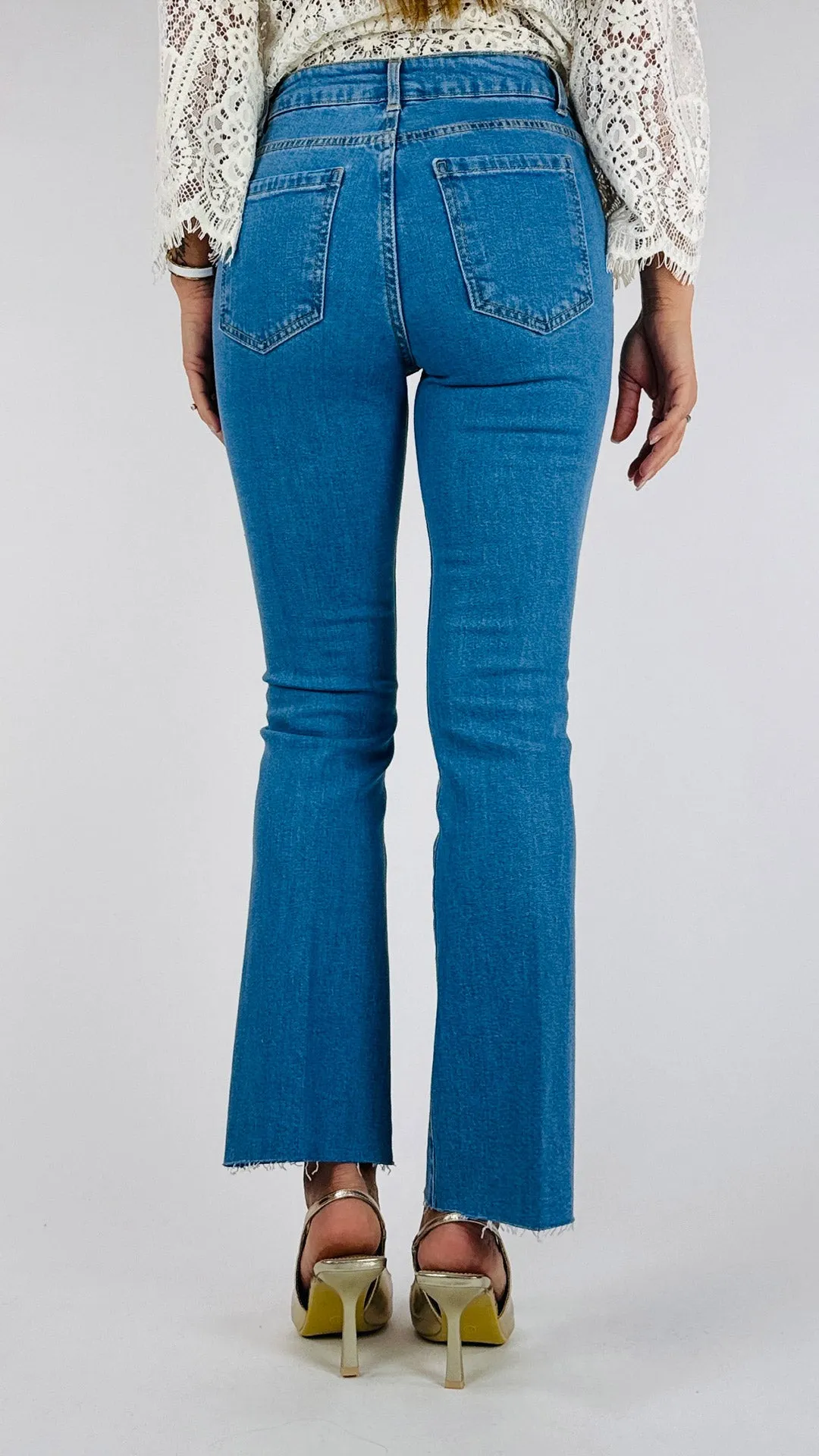 Jeans gioiello zampetta