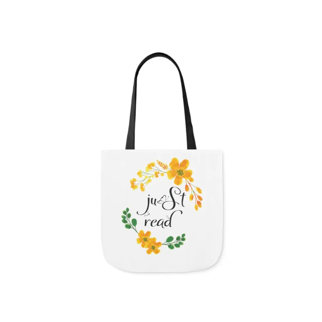 Just Read Floral Canvas Tote Bag - Vintage style