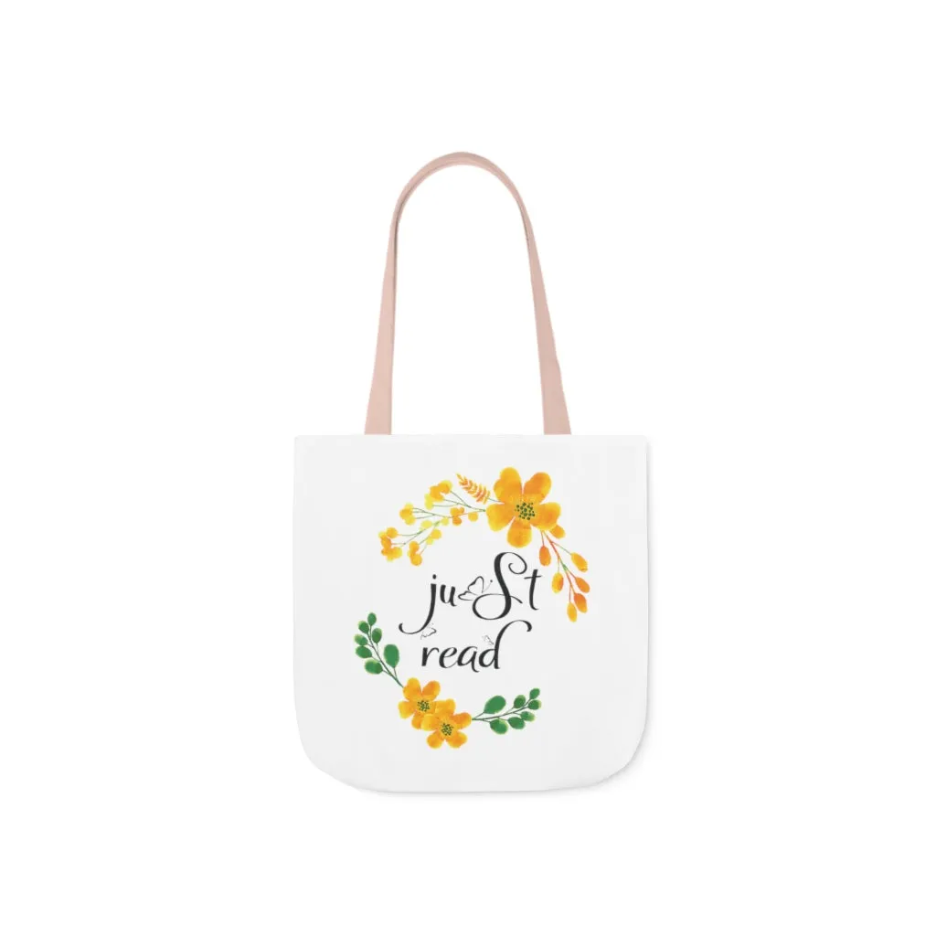 Just Read Floral Canvas Tote Bag - Vintage style