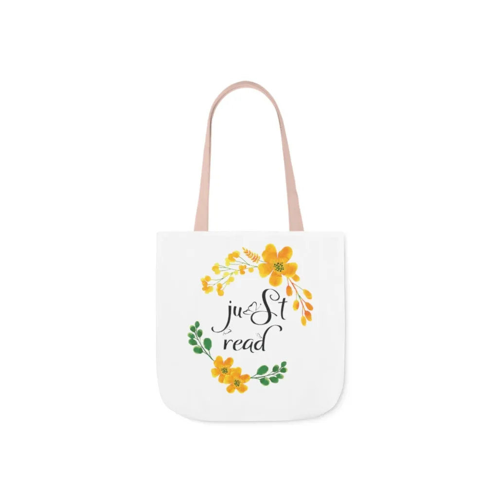 Just Read Floral Canvas Tote Bag - Vintage style