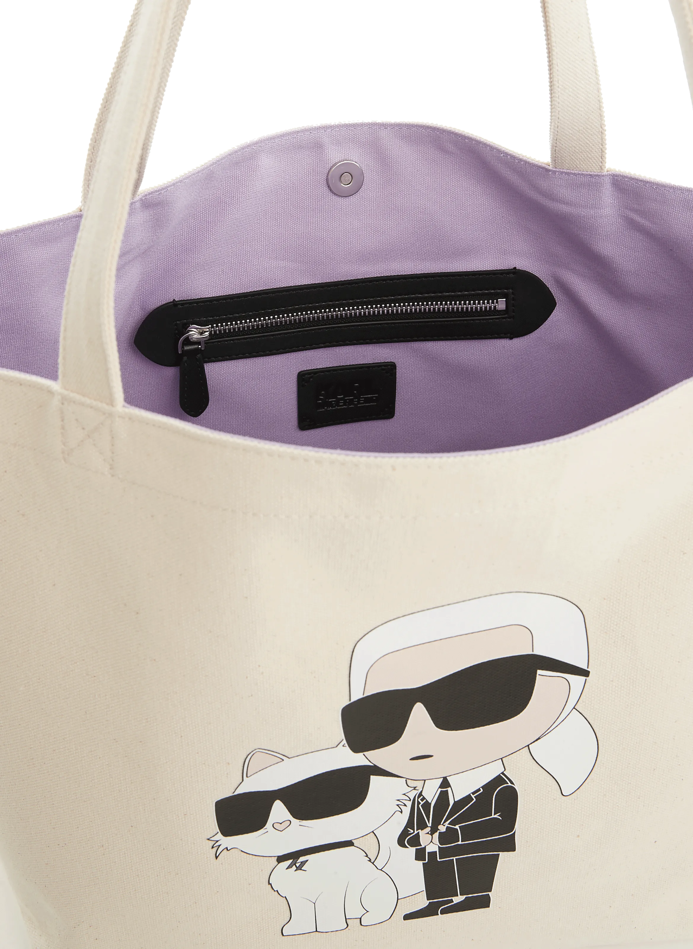 Karl lagerfeld  K/Ikonik cotton tote bag - White