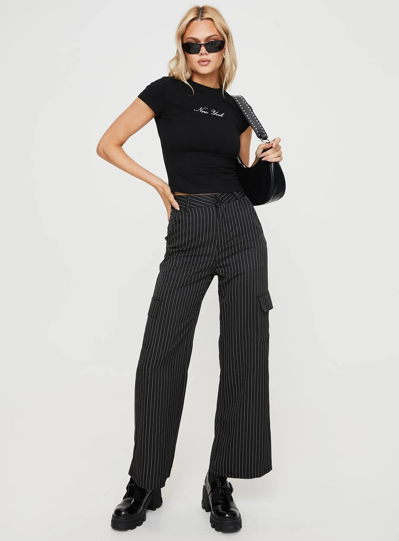 Katow Cargo Pants Black Stripe