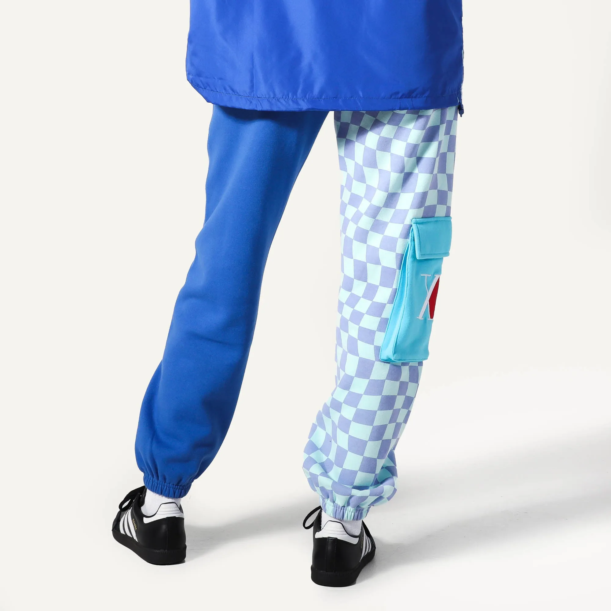 Killua Blue Split Checkered Sweatpants