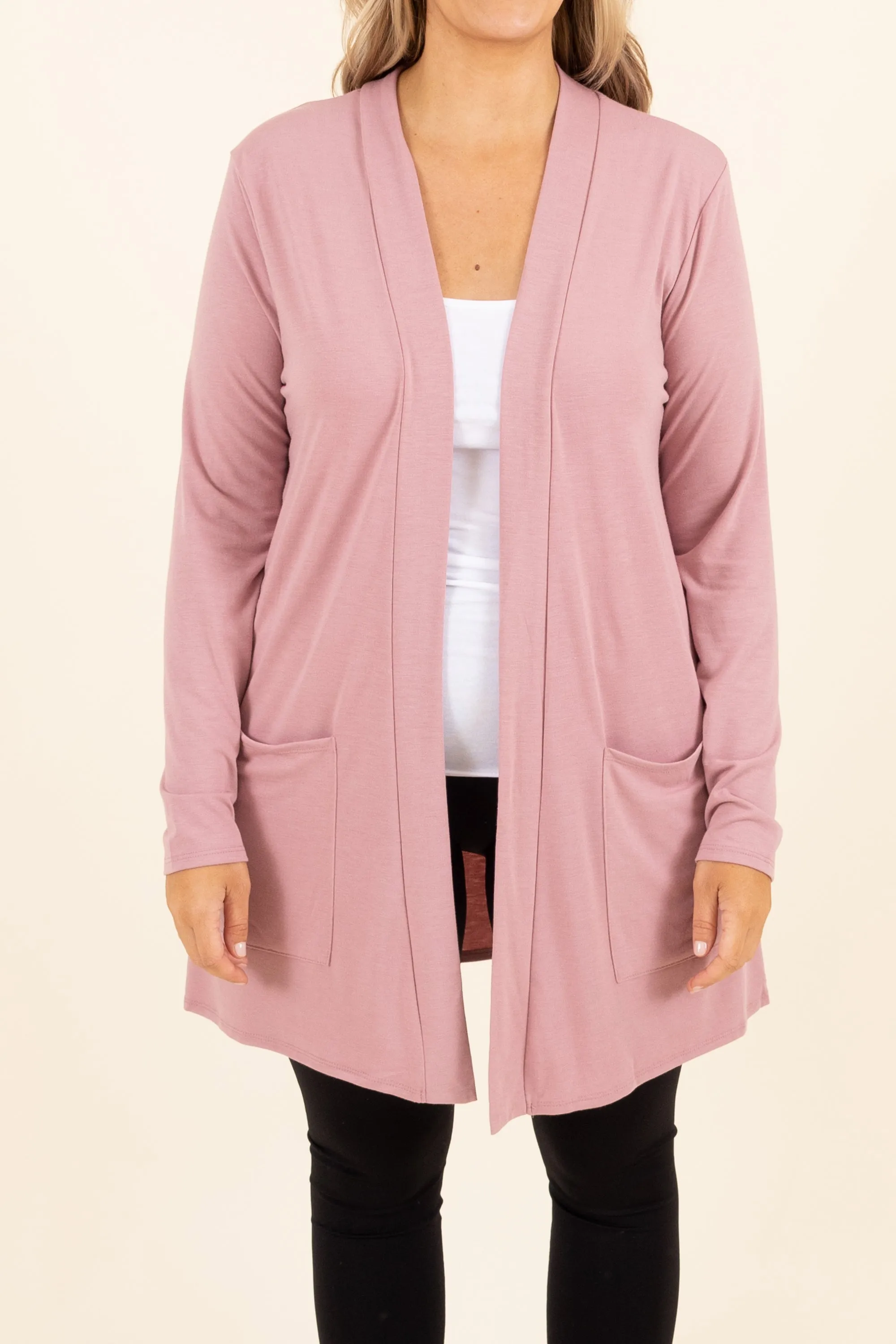 Kindness and Compassion Cardigan, Light Rose