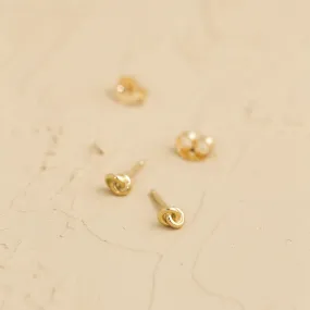 Knot Stud Earrings – 14k Yellow Gold