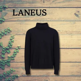 Laneus  |Wool Cashmere Long Sleeves Plain Sweaters