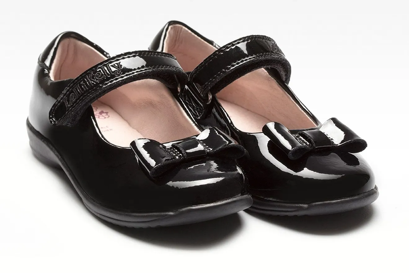 LELLI KELLY LK 8206 PERRIE SCHOOL DOLLY SHOES BLACK PATENT