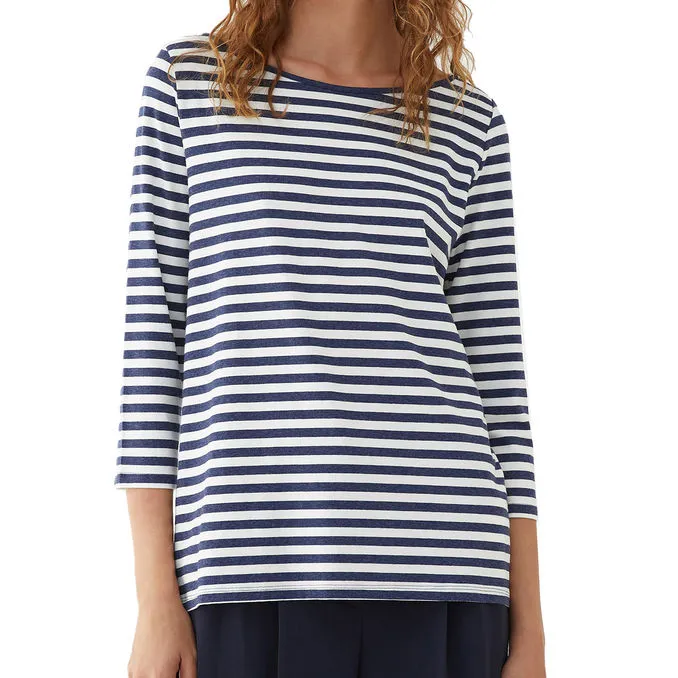 LEMBO T-SHIRT Woman Blue Stripe