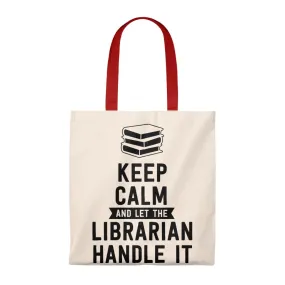 Let The Librarian Handle It Canvas Tote Bag - Vintage style