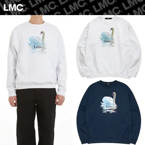 LMC  |Unisex Street Style Long Sleeves Logo Sweatshirts