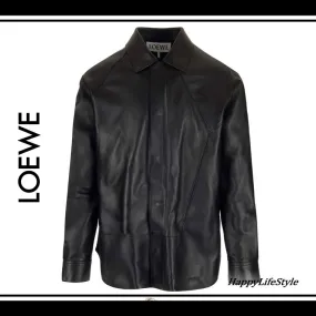 LOEWE  |Long Sleeves Plain Leather Luxury FX Advantage / Exclusive