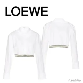 LOEWE  |Long Sleeves Plain Logo Shirts & Blouses